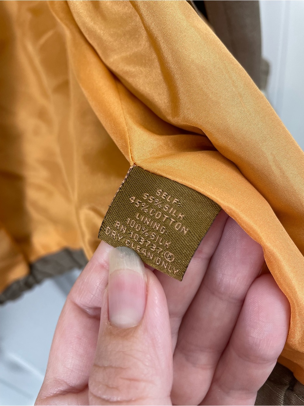 Ali Ro Taupe Brown Ruffle Neck Utility Jacket - Silk Blend - Layering - Size 2 - Picture 5 of 9